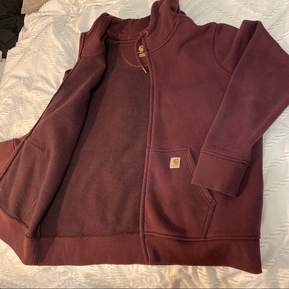 High neck Carhartt zip up hoodie! Size 16-18 US (XL) - Picture 2 of 3